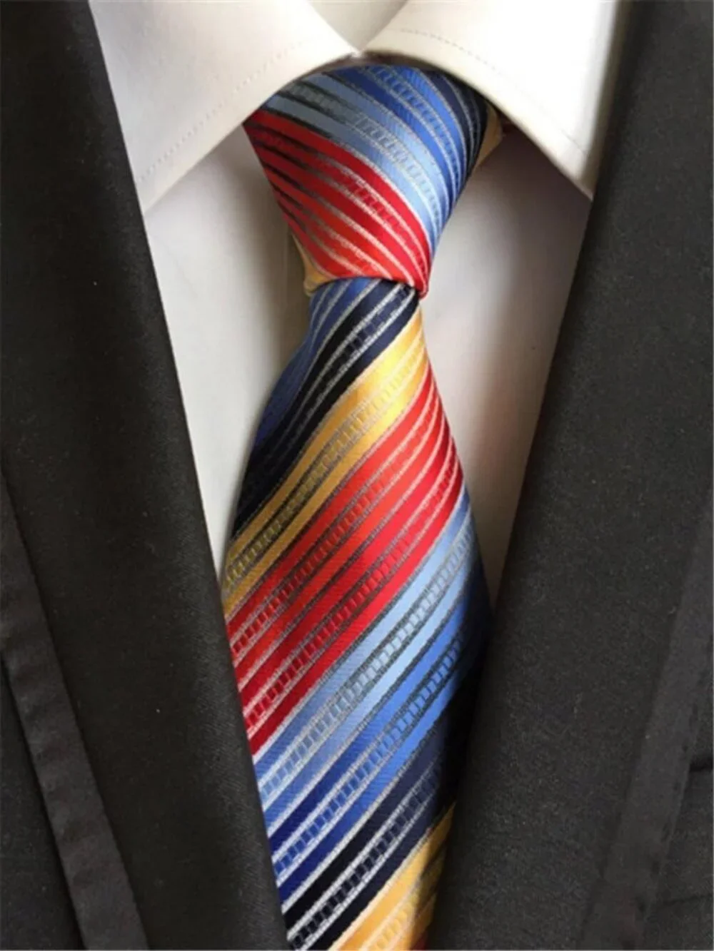 Lot of 9 Classic Men's Woven Jacquard Neckties - Stylish Formal Accessories